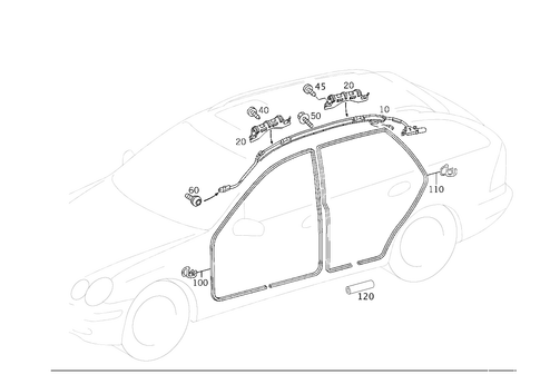 Head Protection Curtain, Door Edge Guard Sections for 2001 Mercedes-Benz C240 #0