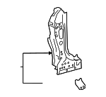6110806220 - Body: Hinge Pillar Reinforced for Lexus: ES250, ES300h, ES350 Image