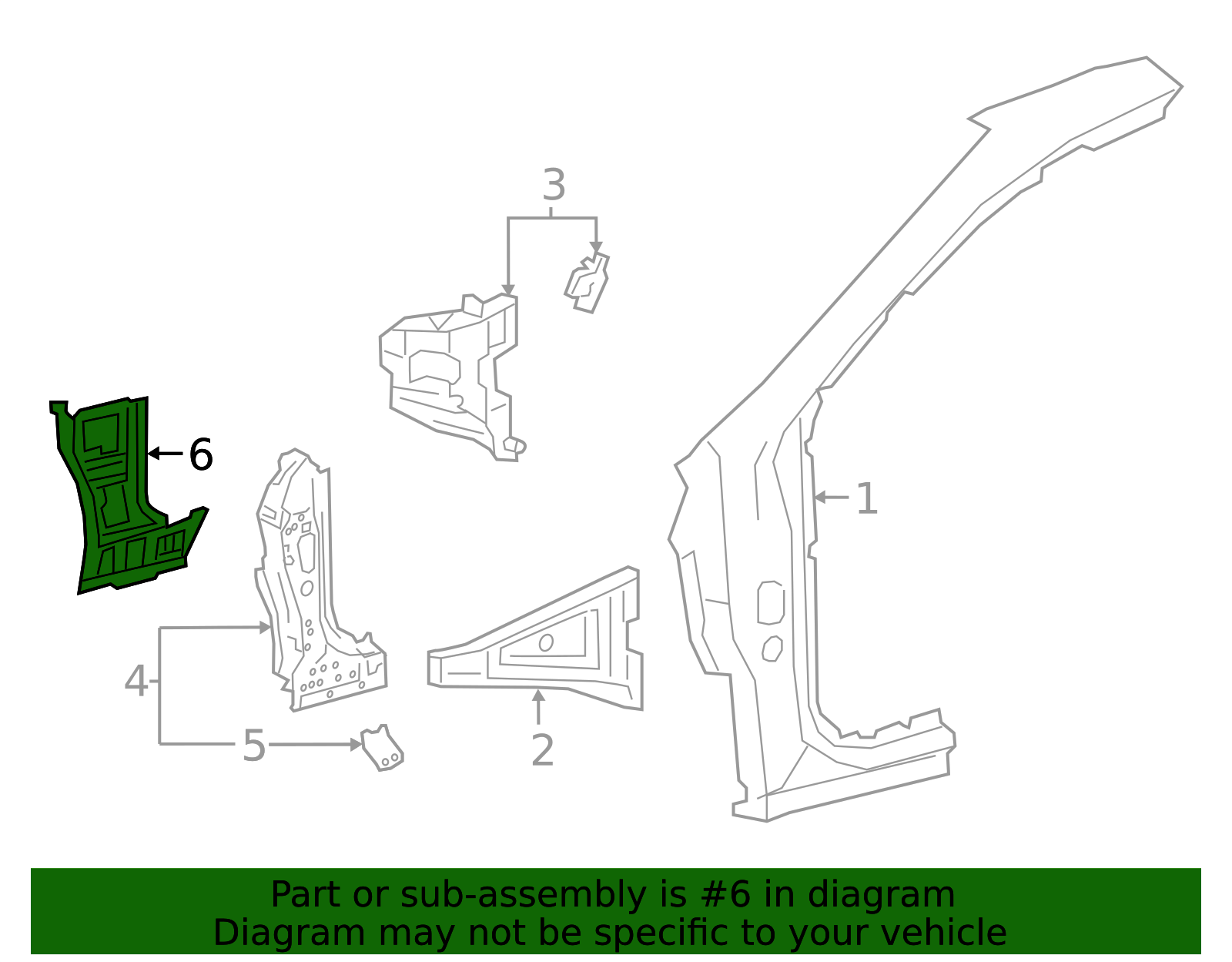 61121-06170 - High-Quality Body A-Pillar for 2019-2025 Lexus ...