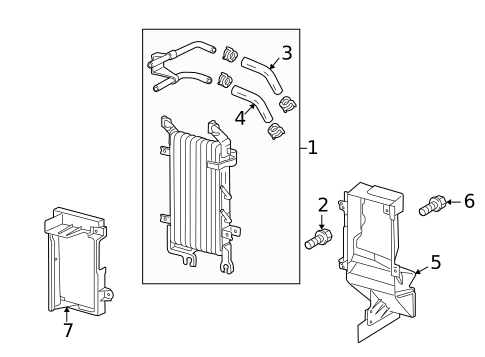 Trans Oil Cooler for 2008 Lexus LX570 #0