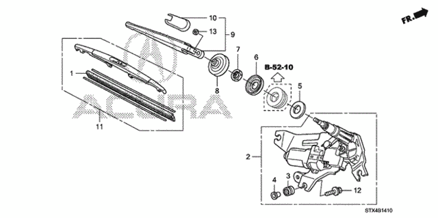Rear Windshield Wiper for 2010 Acura MDX #0
