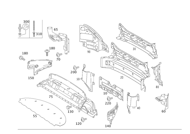 2306400371 - Rear End: Paneling for Mercedes-Benz: SL500, SL55 AMG, SL550, SL600, SL63 AMG, SL65 AMG Image image