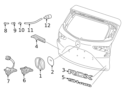 Exterior Trim - Lift Gate for 2025 Acura RDX #0