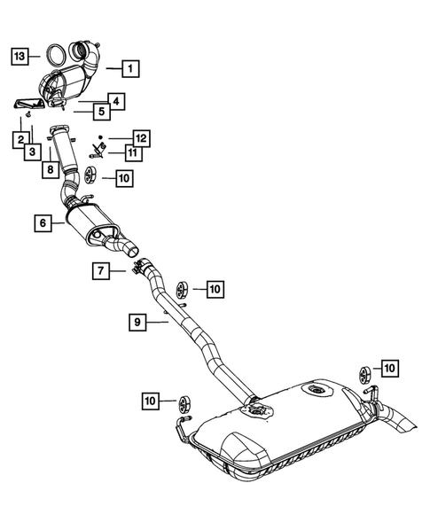Exhaust System for 2013 Jeep Compass #2