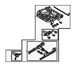 4N0881105A - Body: Seat Frame for Audi Image