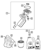 4893402AB - 5.7L Gas; Engine: Oil Filter Adapter for Mopar Image
