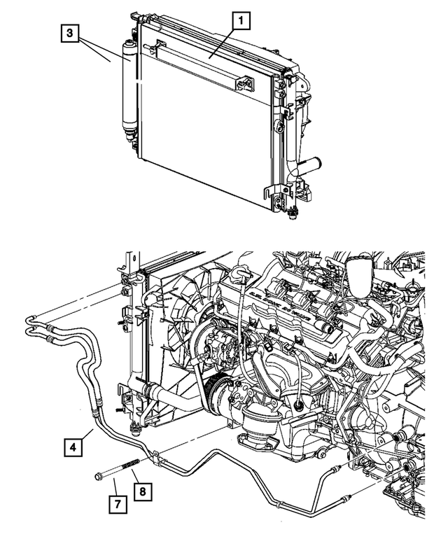4598005AF - Cooling: Oil Cooler Tube And Hose for Mopar Image