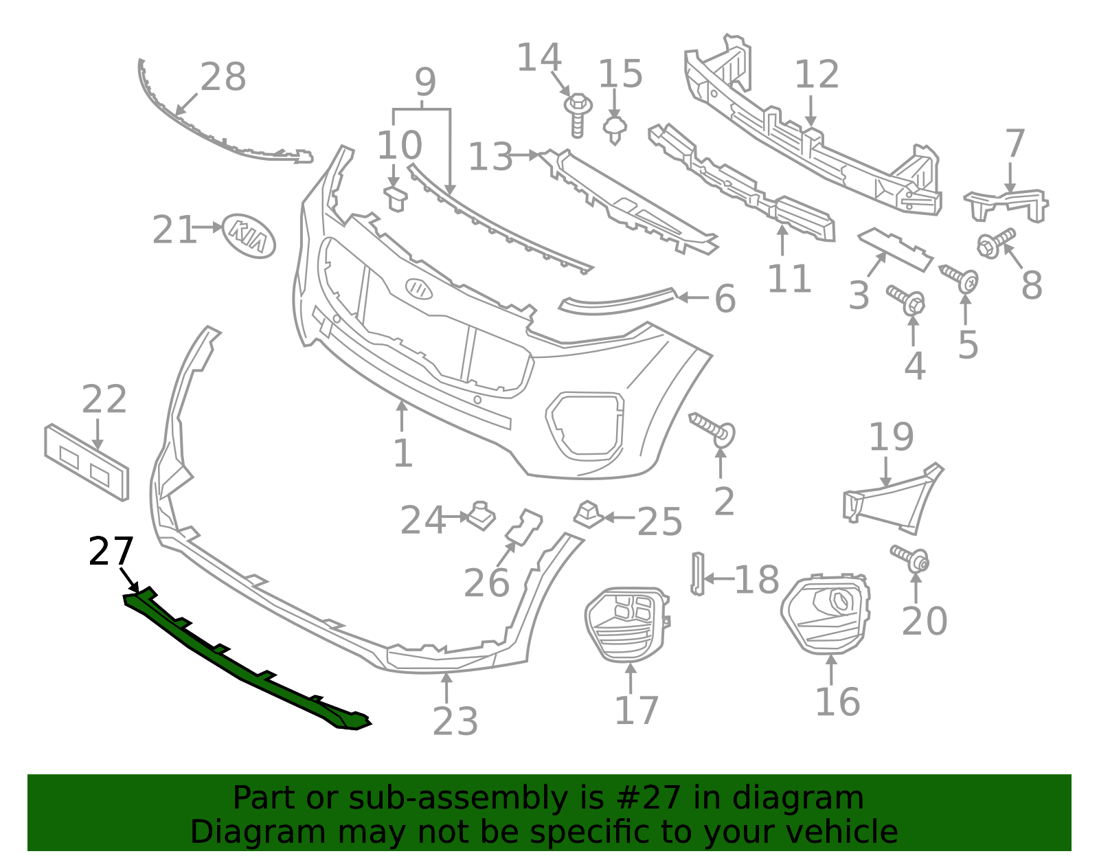 86566-D9700 - Bumper Protection Pad 2022 Kia Sportage | Kia.Parts