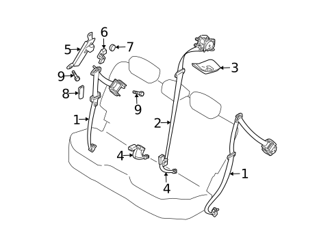 Seat Belt for 2007 Nissan Murano #0