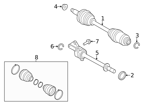 CV Components for 2011 Ford Fusion #0