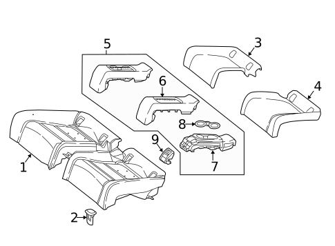 Rear Seat Components for 2022 Mercedes-Benz C43 AMG #3