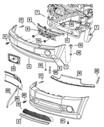 5159130AA - Frames and Bumpers: Front Fascia for Jeep: Grand Cherokee Image