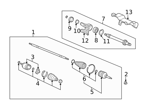Drive Axles for 2005 Honda Element #0