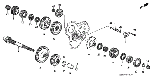 AT Countershaft for 2002 Honda Accord #0