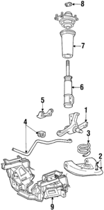 E4SZ3106A - Suspension: Steering Knuckle for Ford: LTD, Mustang, Thunderbird | Mercury: Capri, Cougar, Marquis Image