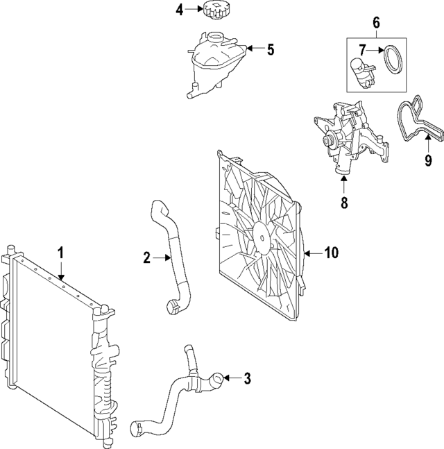 2515000775 - Cooling System: Lower Hose for Mercedes-Benz Image