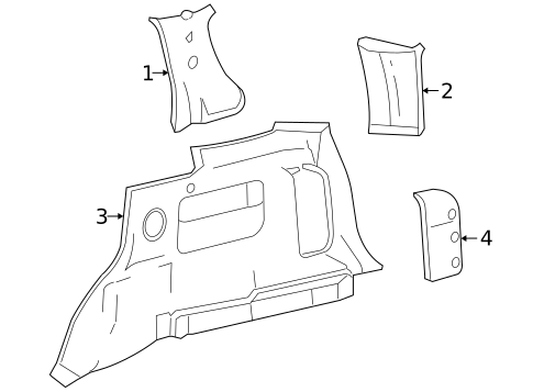 Interior Trim - Quarter Panels for 2006 Mercury Mariner #1