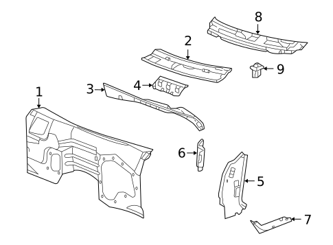 Cowl for 2009 Saab 9-7x #0