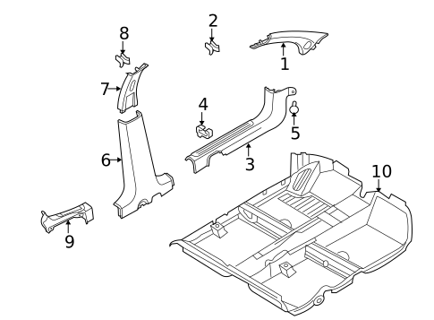 Interior Trim - Pillars for 2009 Chevrolet Aveo #0