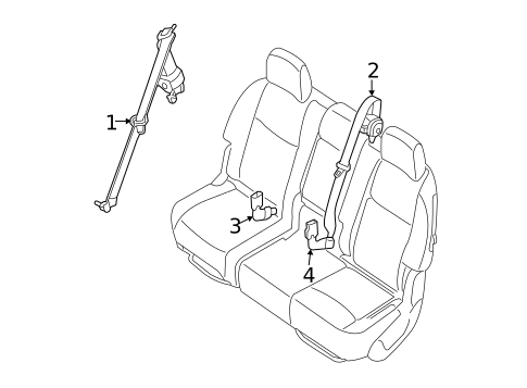 Third Row Seat Belts for 2024 Nissan Pathfinder #0