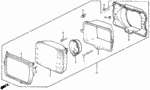 33100SB3671 - Electrical/Exhaust/Heater/Fuel: HEADLIGHT ASSY., R. for Honda Image