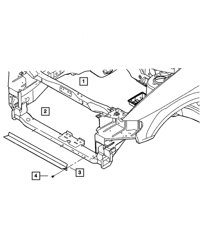 4860436AJ - Cooling: Radiator Crossmember, Lower for Mopar Image