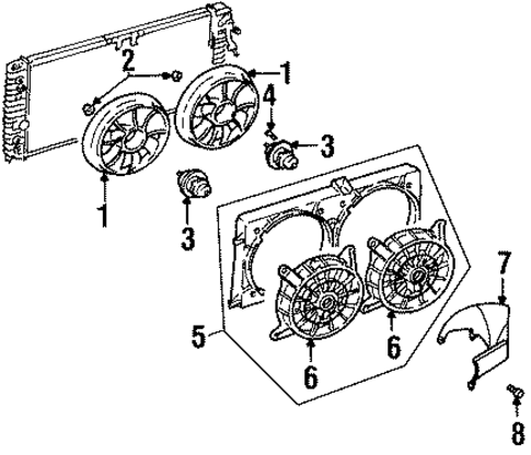 Cooling Fan for 1998 Oldsmobile Cutlass #0