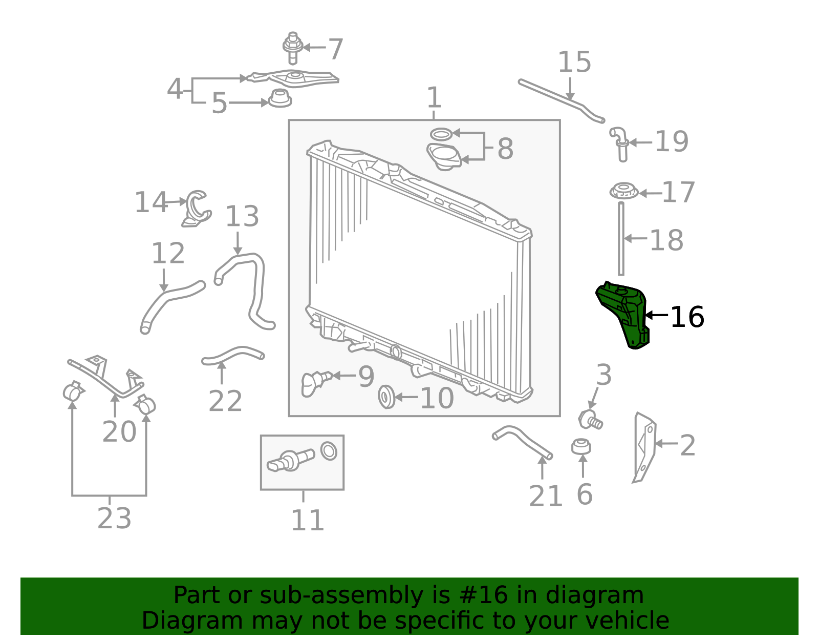 Genuine OEM Acura - Reservoir Tank Part# 19101-RKG-000 | Acura Parts ...