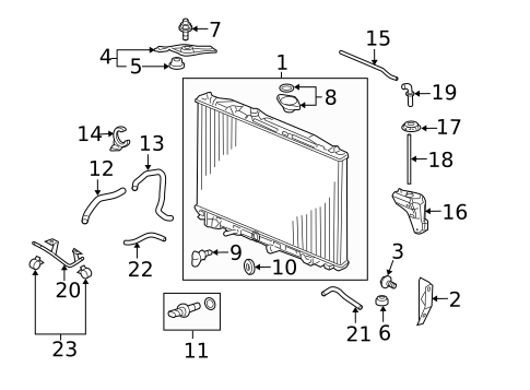 Radiator & Components for 2010 Acura RL #0