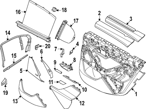 Interior Trim - Rear Door for 2025 BMW 550e xDrive #0