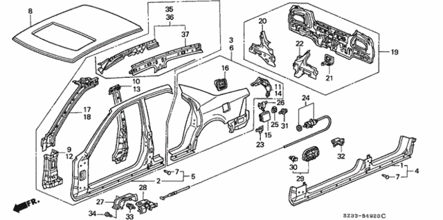 Outer Panel for 2001 Acura RL #0