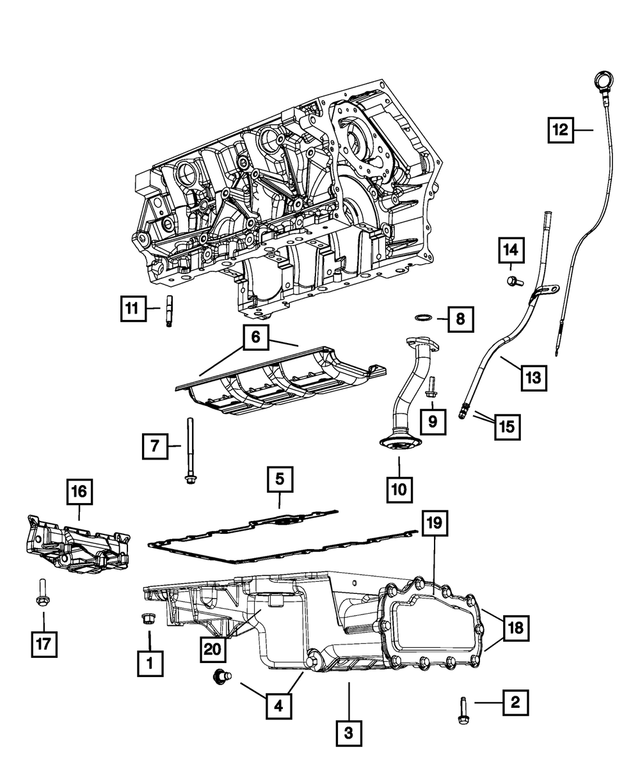 6503948 - 2.7L Gas; Engine: Hex Flange Head Bolt, Mounting for Mopar Image image