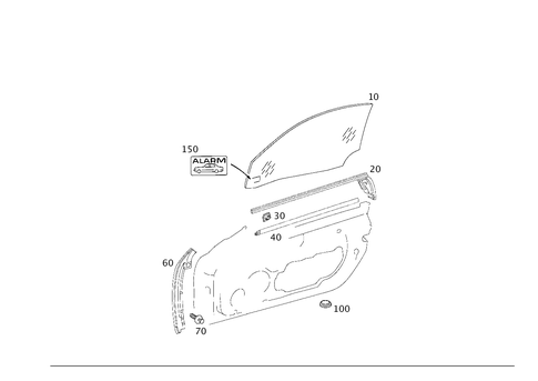 Front Door Windows for 2002 Mercedes-Benz SL600 #0