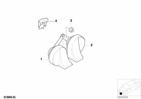 Horn for 2000 BMW 750iL #0