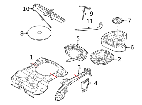 Rear Floor & Rails for 2010 Volvo S40 #0