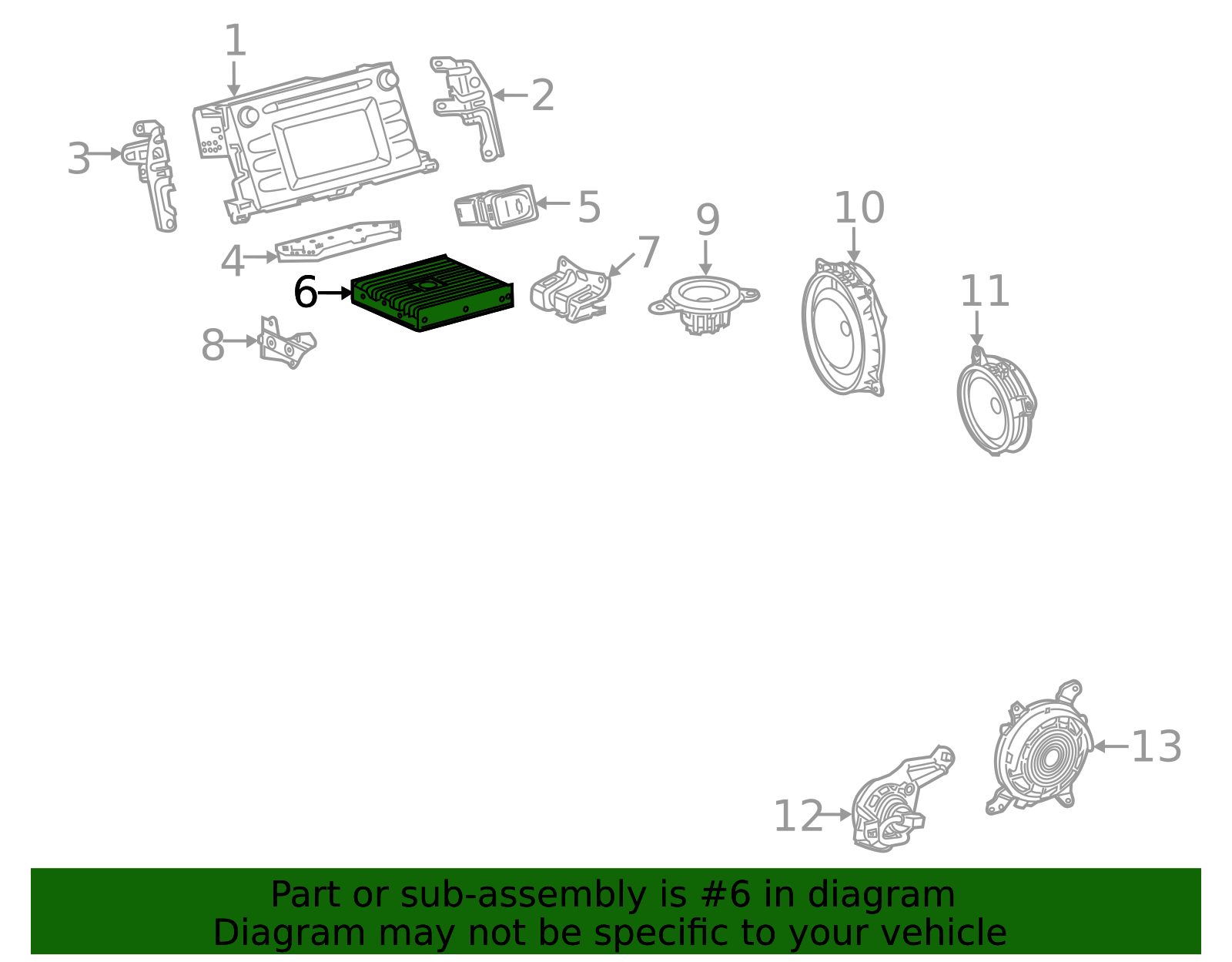 86280-0E121 - Radio Amplifier 2014-2019 Toyota Highlander | Longo 