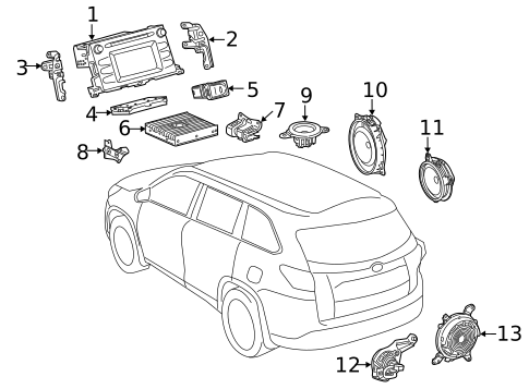 Sound System for 2019 Toyota Highlander #0