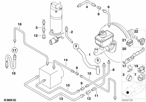 Brake Pipe, Front for 2002 BMW 525i #0