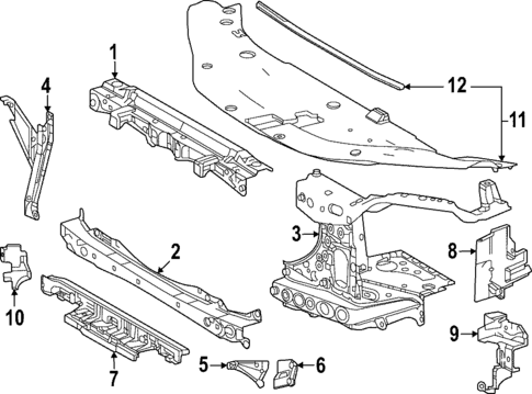 Radiator Support for 2024 Lexus LX600 #0
