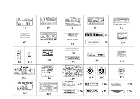 Identification Plate, Information Sign for 2009 Mercedes-Benz E63 AMG #0