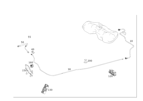 Fuel Lines, Gasoline Vehicles for 2018 Mercedes-Benz S65 AMG #0