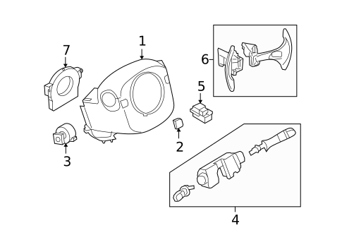 Shroud, Switches & Levers for 2011 INFINITI FX35 #0