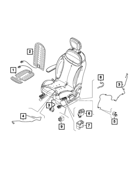 Wiring-Body and Accessories for 2017 Fiat 500L #1