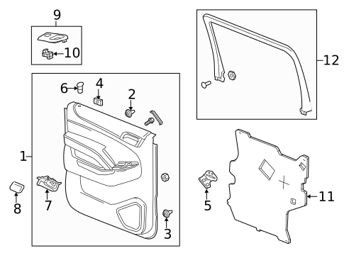 Interior Trim - Rear Door for 2019 GMC Yukon XL #0