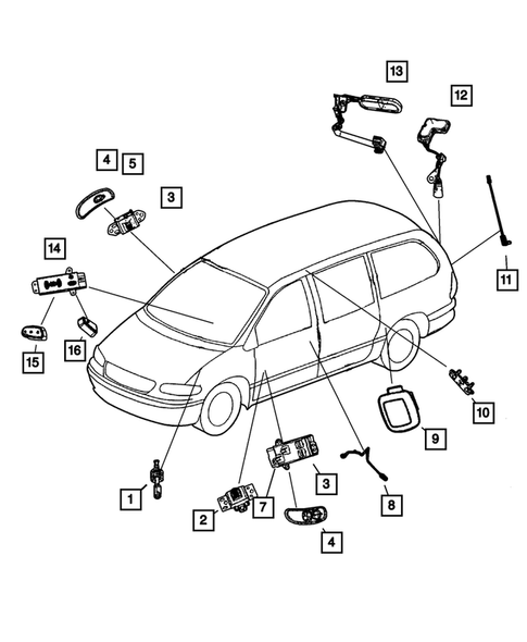 Switches for 2002 Chrysler Voyager #1
