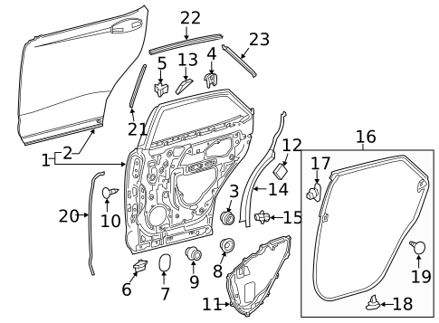 Door & Components for 2018 Lexus RX450hL #0