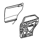 6700448230 - Body: Door Shell for Lexus: RX350L, RX450hL Image