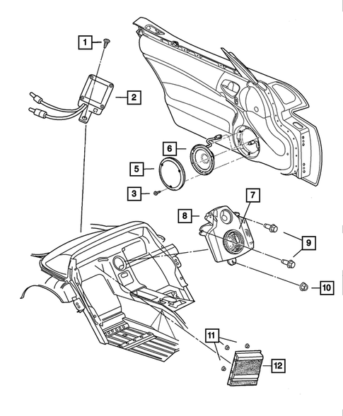 Radio, Antenna, Speakers, DVD, and Video systems for 2010 Dodge Viper #0
