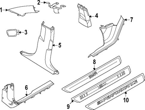Interior Trim - Pillars for 2025 BMW X3 #0