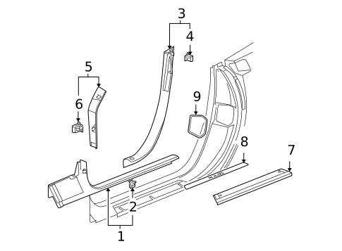 Interior Trim - Pillars for 2005 Cadillac XLR #0
